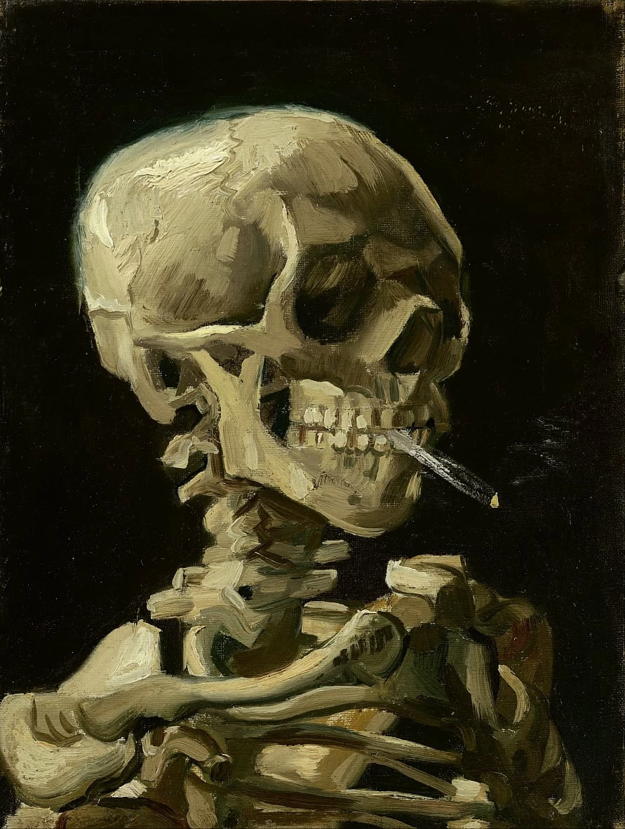 270-Vincent van Gogh-Testa di uno scheletro con una sigaretta accesa, 1886 - Van Gogh Museum, Amsterdam  
